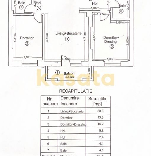 Apartament 3 camere | Mobilat | Crystal North | Ready to move - Poză 22