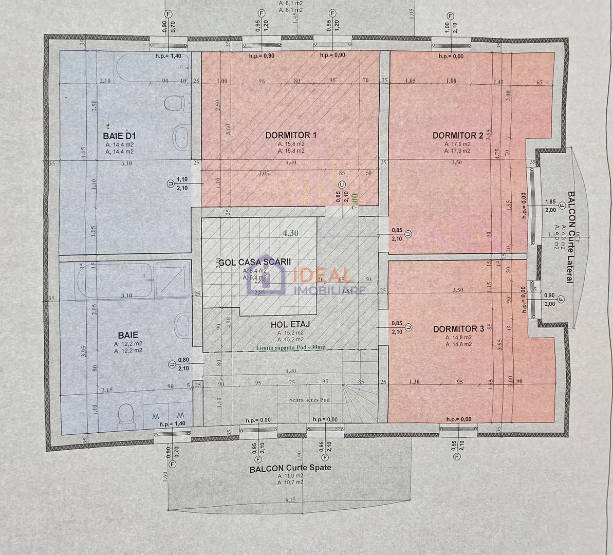 Casa Individuala La Cheie cu 5 camere si 566 mp teren, in Cisnadie - Schiță 31