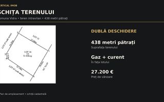 Teren intravilan Vidra, 438 mp | Dublă deschidere | Gaz și curent - Poză 4