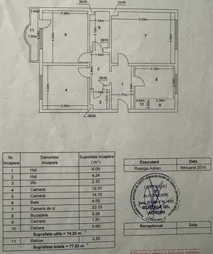 APARTAMENT MODERN 3 CAMERE DECOMANDAT BLOC 1989 LUJERULUI - Poză 8