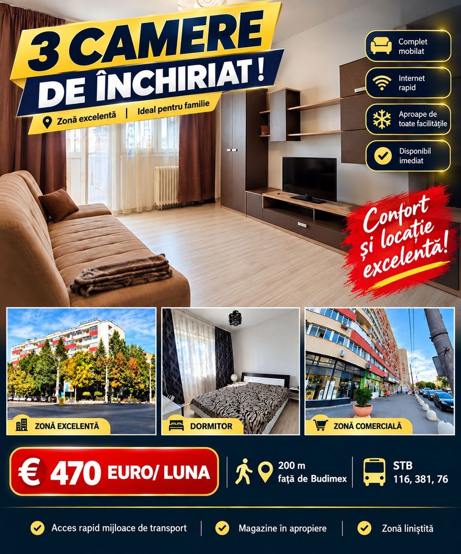 3 Camere Decomandat Izvorul Rece/ Berceni - Poză 1