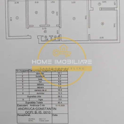 Etaj 1-Apartament 3Camere-Sd-60mp-Podu Ros/Bloc Fara risc! - Poză 8