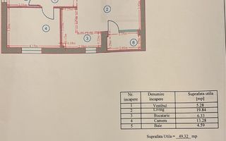 Apartament 2 camere Otopeni | mobilat, utilat, parcare | bloc cu lift - Schiță 7