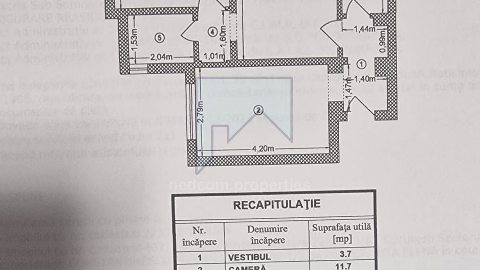 Vanzare apartament 3 camere - Schiță 14