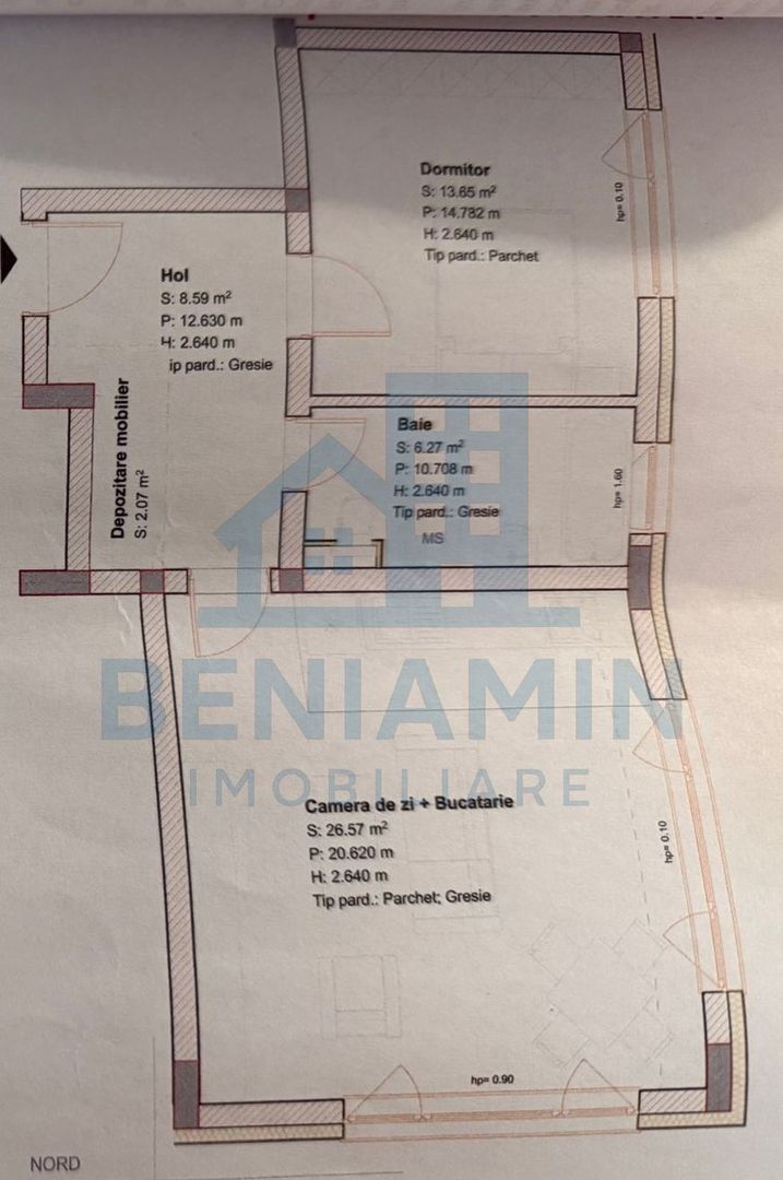 2 Camere-Coresi-Parcare subterana-55mp-Nelocuit-Mobilat-Utilat-Liber - Schiță 9
