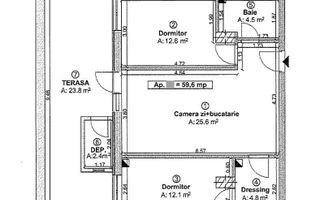 Apartament cu 3 camere/terasa 24 mp/boxa/finisaje incluse/PRET REDUS! - Poză 4