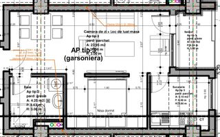 Apartament 1 cameră | 50,95MPU | Balcon |  Veterani - Schiță 6