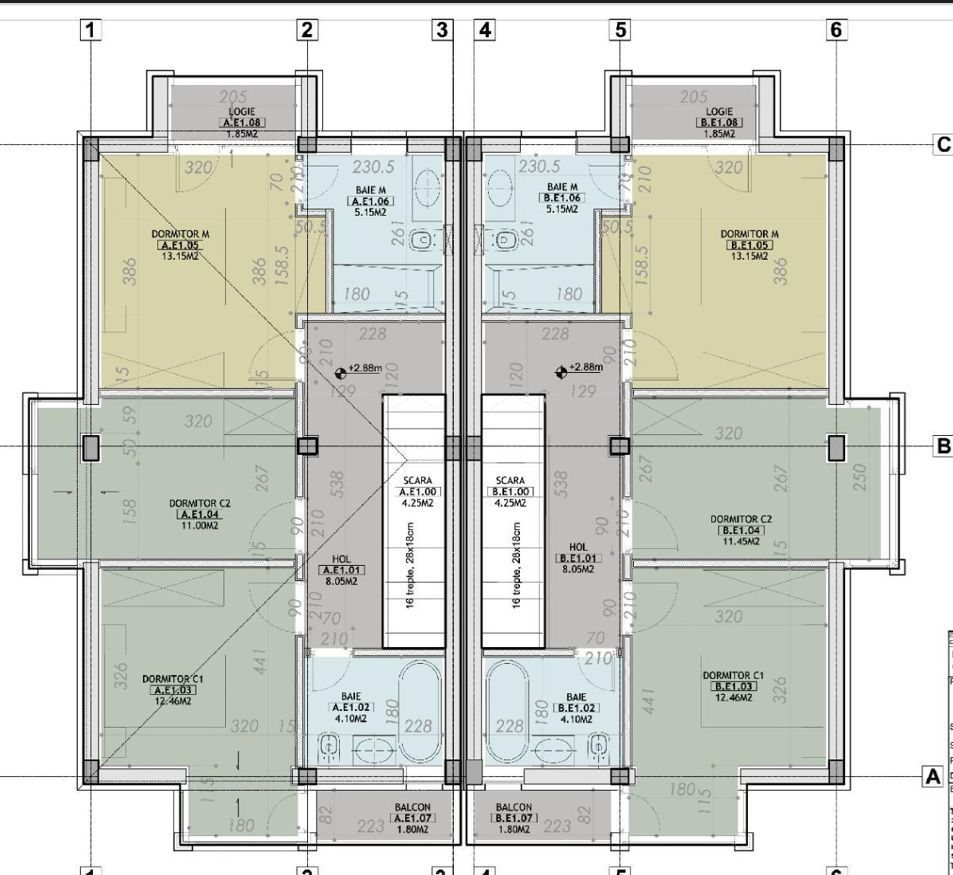 VILA 4 CAMERE TUNARI| PERETI INDIVIDUALI -TOATE UTILITATILE - Schiță 26