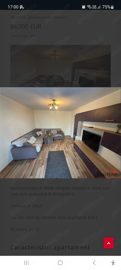 Ap 3 camere | et 2/8 – Piața Unirii, Focșani | 84 mp | - Poză 1