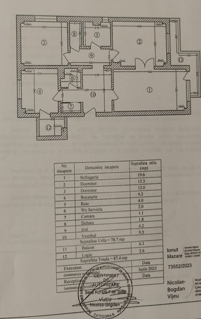 3 CAMERE || CALEA DOROBANTILOR - Schiță 18