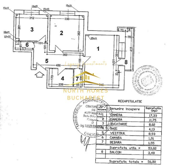 Apartament 2 camere mobilat, 1979, 56.5 mp, Grădina Engleză - Iancului - Poză 13