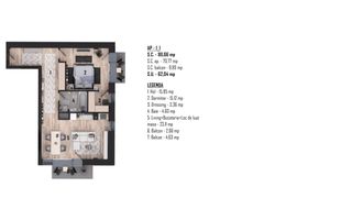 De vânzare apartament 2 camere, ultracentral, semifinisat - Poză 3