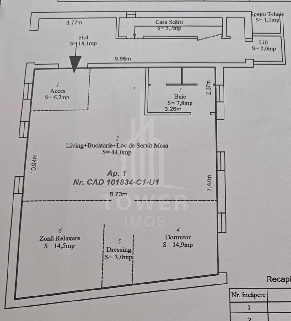 De închiriat – Clădire nouă P+2, 123 mp utili, lift, parcare, zonă centrală - Poză 7