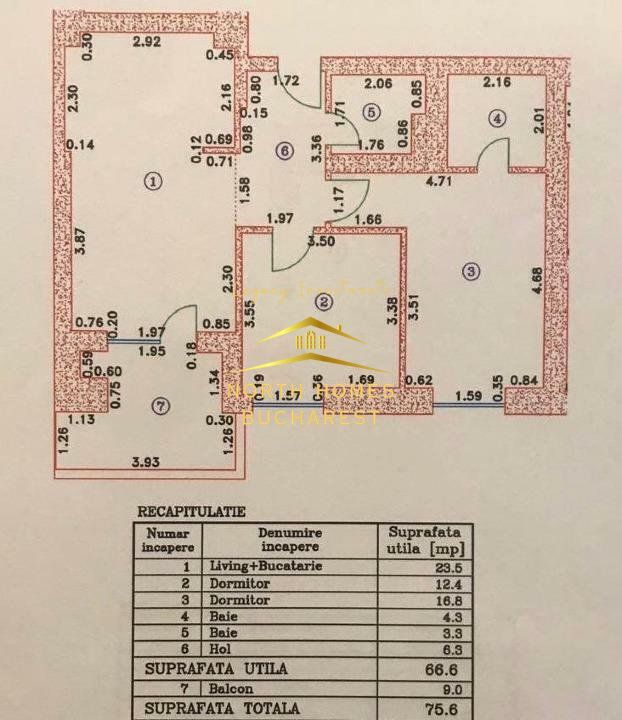 Apartament de vanzare -3 camere -NOU -241.000 € -Cortina North -PIPERA - Poză 12