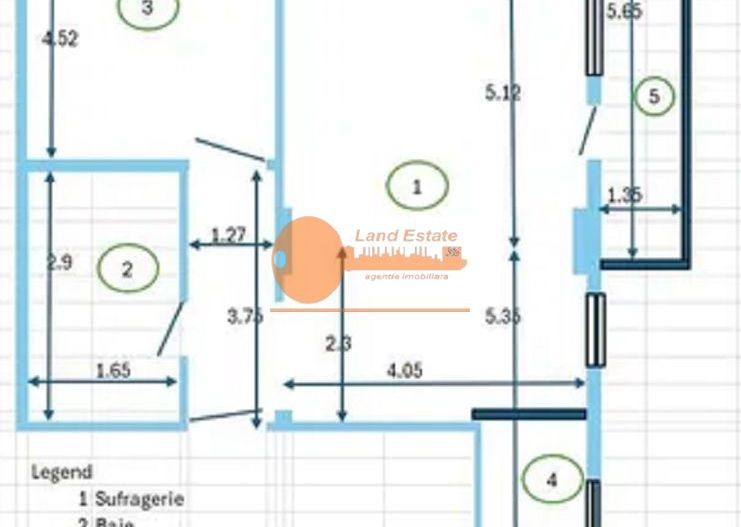 2 camere cu centrala bloc 2008 –  700m metrou Piața Sudului - Schiță 8