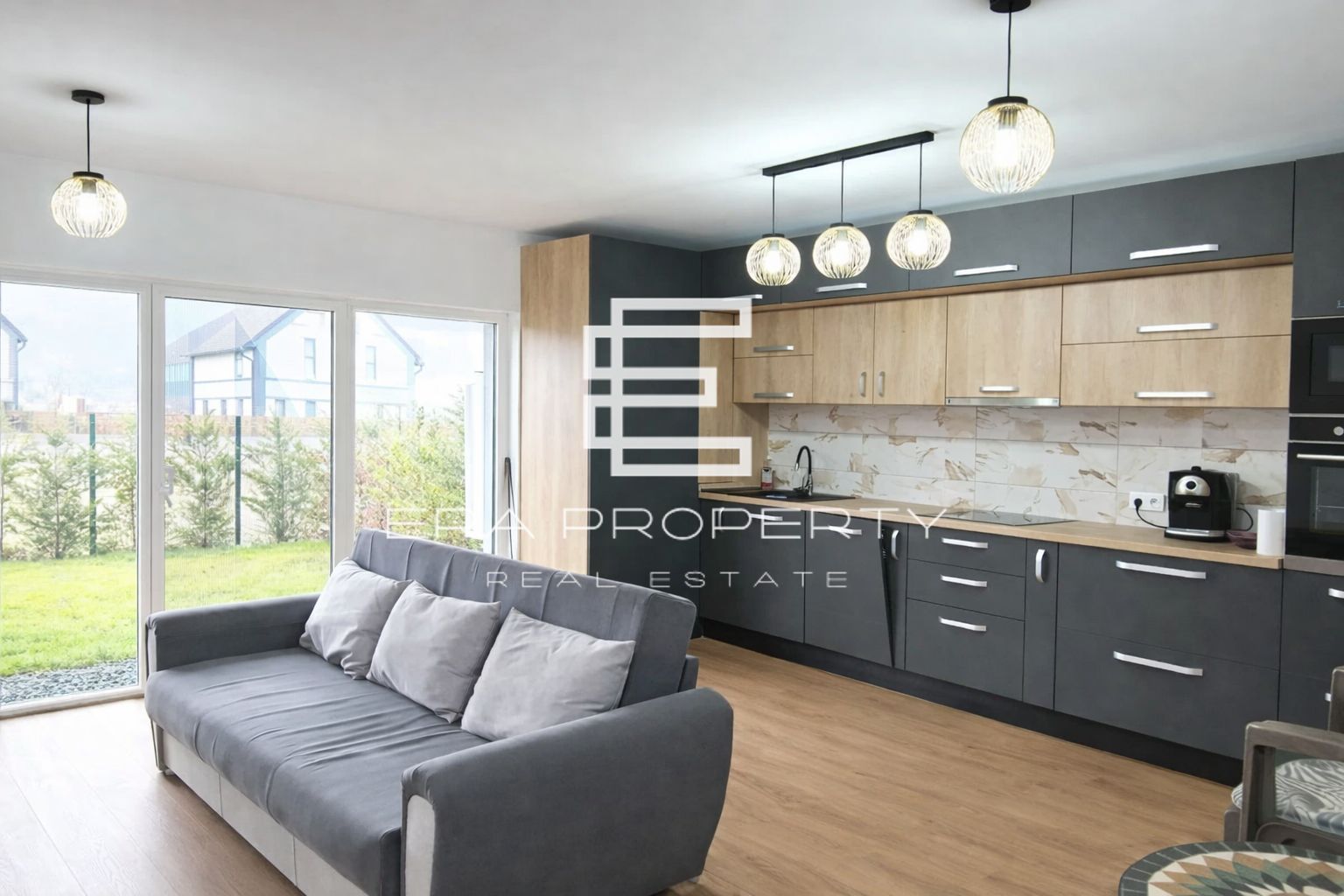 Casă nouă tip duplex, pe un singur nivel, mobilată și utilată, Talmaciu - Poză 3