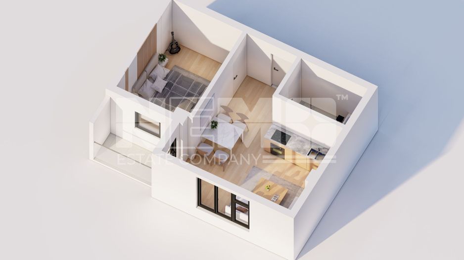 Apartament 2 camere | 44,5 mp + balcon | Etaj 1 | Rădăuți Central | Fi - Poză 3