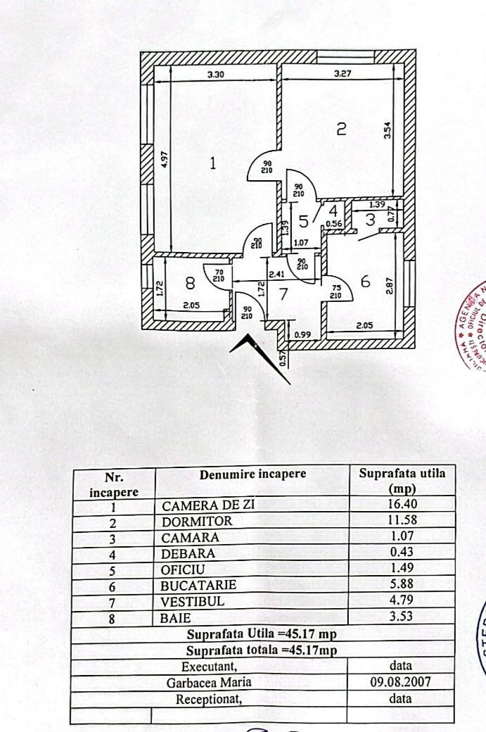 APARTAMENT 2 CAMERE | DECOMANDAT | PARCUL CIRCULUI - Schiță 8