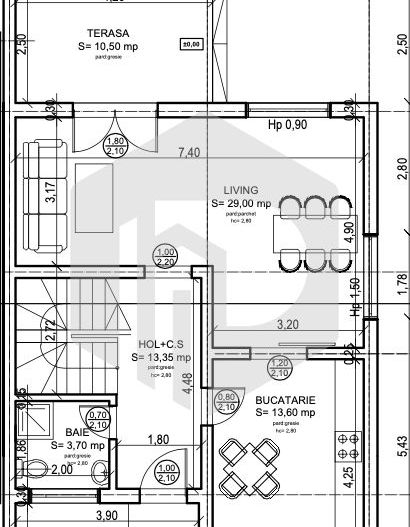Dezvoltator . Casa in Selimbar/ Zona El Gringo/120 mpu+ gradina 216mp - Poză 6
