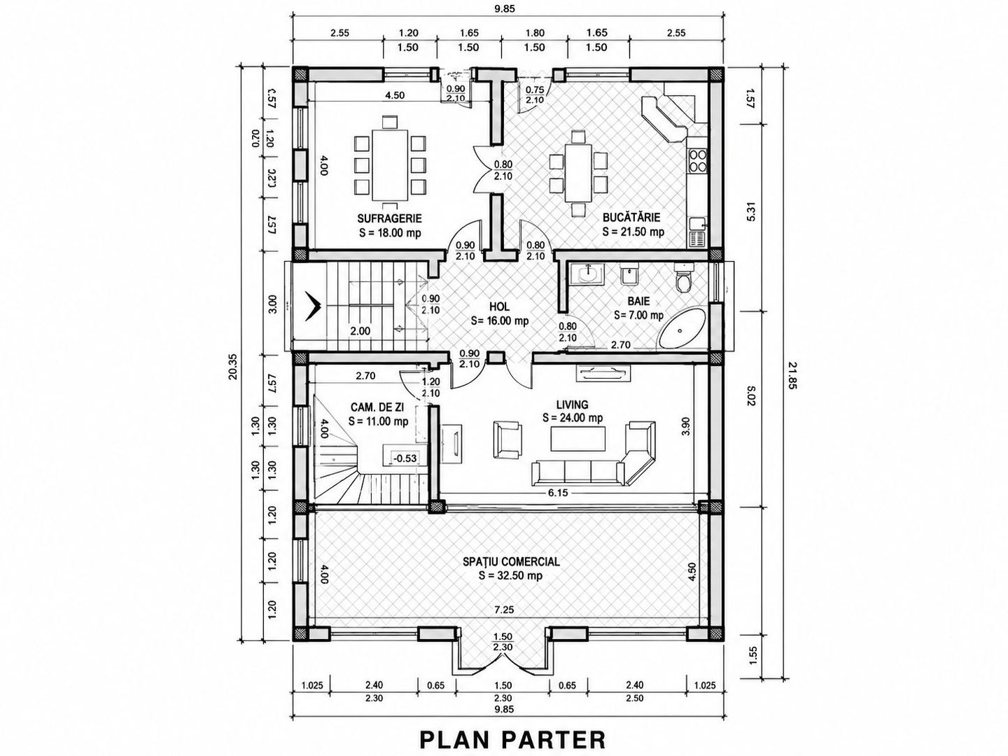 Imobil multifuncțional, 450 mp utili, teren 640 mp, Torontalului - Poză 27