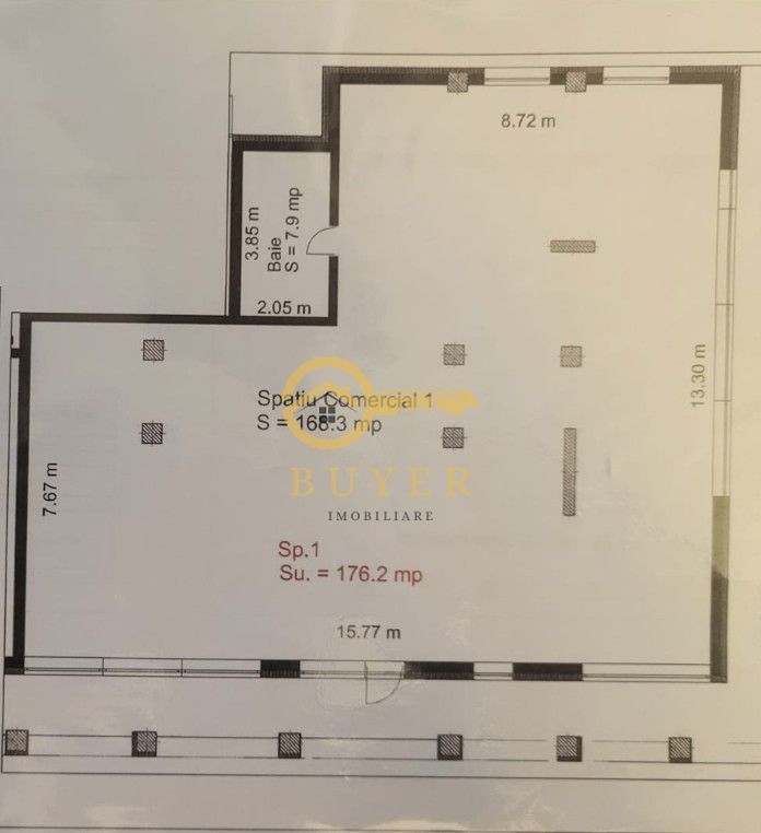 Spatiu comercial de inchiriat pe Calea Surii Mici-176mp- Finisat Cheie - Poză 3