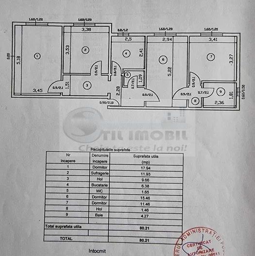 Apartament cu 4 camere/Spatiu birouri/ Cabinet - Nicolina 155.000 € - Schiță 11