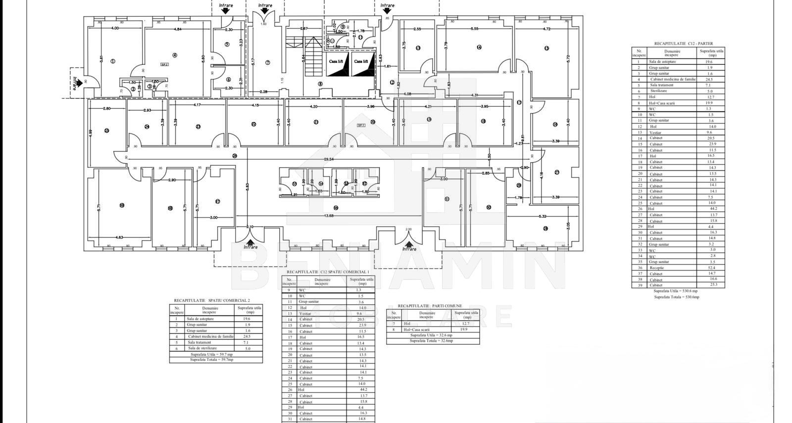 Spatiu 530mp-pentru-Policlinica-sau-Clinica-Medicala -Auchan Chimie - Schiță 16