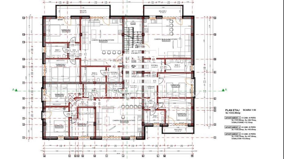 Apartamente 3 Camere – Etaj 1 | Bloc Nou Exclusivist | Cartierul Arhitectilor - Schiță 10