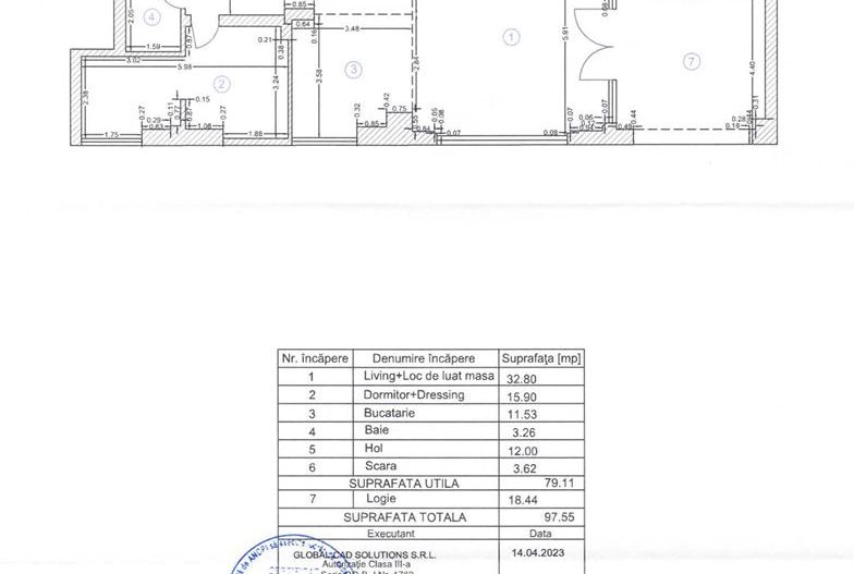 Apartament duplex| Brick Loft – Intrarea Chefalului - Schiță 35