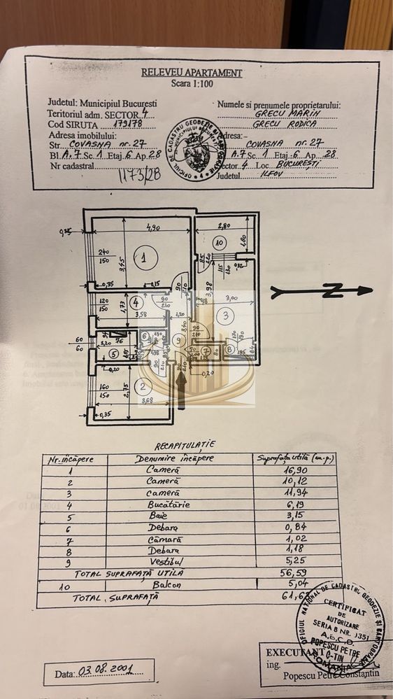 apartament 3 camere decomandat, 61 mp+boxa, Strada Covasna - Poză 8