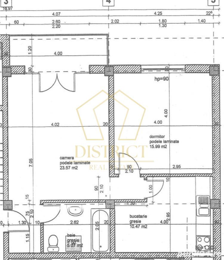 Apartament cu 2 camere mobilat la etajul 1 in Giroc langa ESO. - Schiță 10