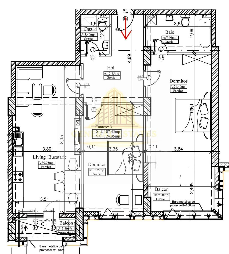 Vânzare apartament PREMIUM cu 3 camere | COPOU | 110 m.p - Poză 16