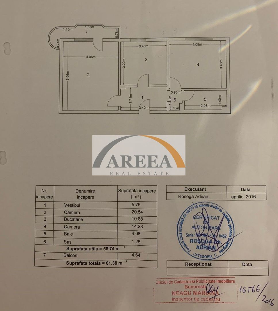 RENOVAT SI SPATIOS - 2 camere decomandat, et 4/8, Parcul Sebastian - Poză 23