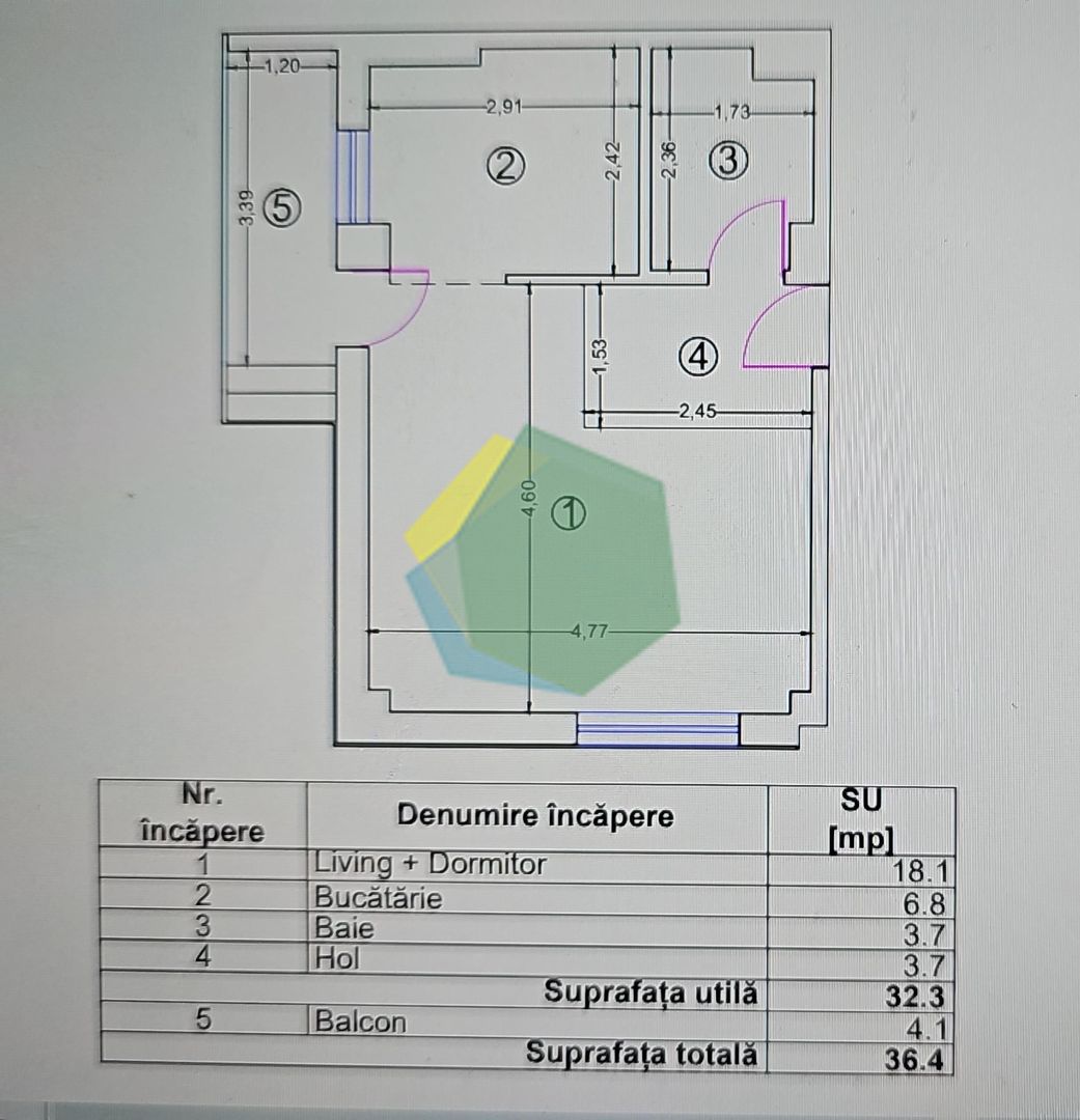 Apartament Nou 2 Camere cu Curte Proprie| Otopeni| Investitie sigura! - Schiță 12