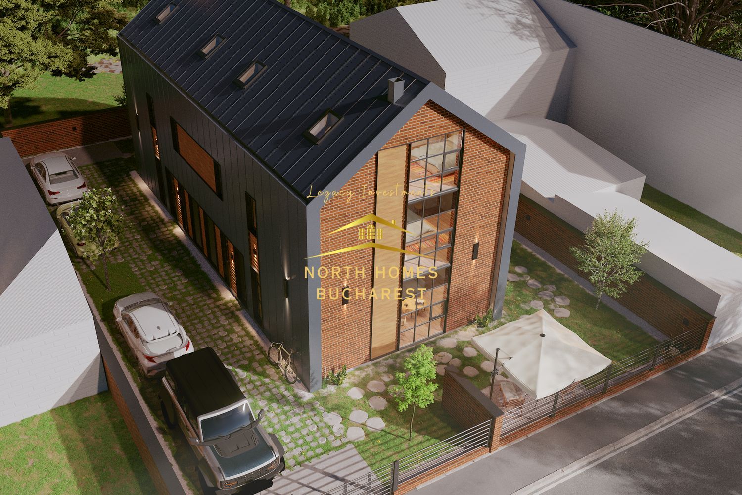 Duplex moder 4 camere, 3 bai, 2 locuri de parcare - Bucurestii Noi - Poză 1