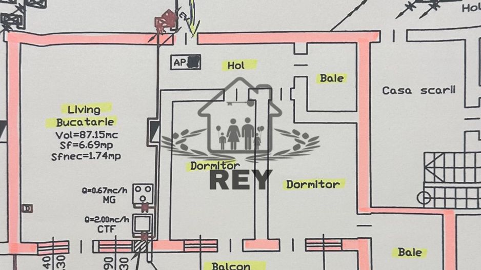 Apartament de vânzare 3 camere zona Balanta-City Residence - Schiță 27