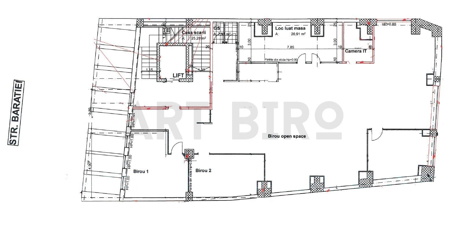 Zero comision, 257mp birou ultracentral, Unirii, 3' metrou - Schiță 12