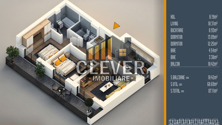 Apartament 3 camere cu Terasa-Theodor Pallady Comision 0 - Poză 2