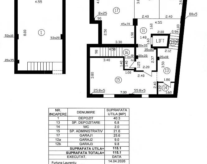 OPORTUNITATE | IMOBIL D+P+4 | 5 APARTAMENTE | LOCURI DE PARCARE - Schiță 7