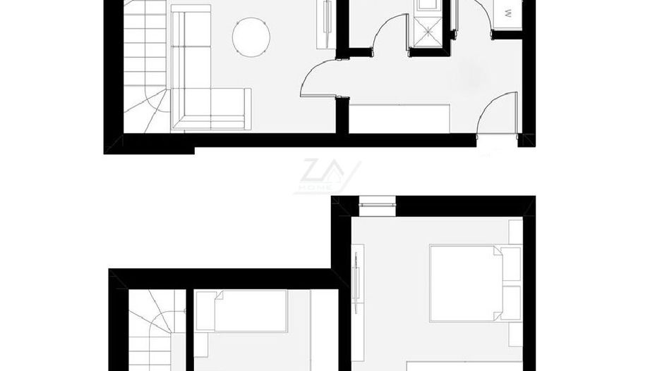 Ap pe 2 niveluri. Bucatarie inchisa, 2 bai. 2 locuri de parcare. - Poză 13