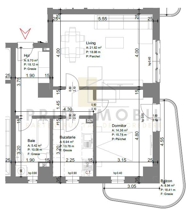 2 Camere decomandat 67 m2 bloc nou de vanzare Alexandru cel Bun / Galata Comision 0% - Poză 2