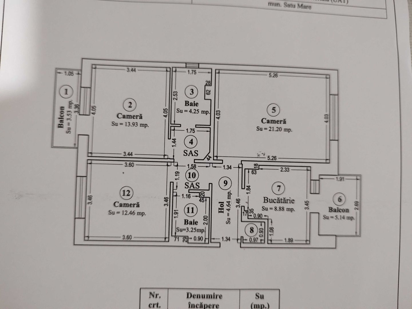 Vand apartament 3 camere Micro17 ,80mp - Poză 2