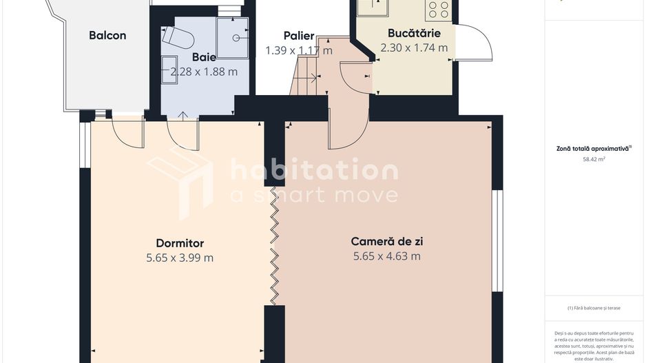 Apartament 2 camere, primitor si vibrant, zona Centrală - tur virtual - Poză 28