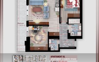 Apartament 3 camere Theodor Pallady Metrou N. Teclu - Poză 1