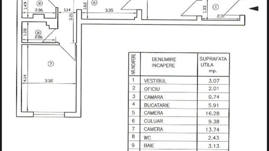 AP. 4 CAMERE BUCURESTII NOI, CENTRALA, RENOVAT, METROU, COMISION 0% - Schiță 12