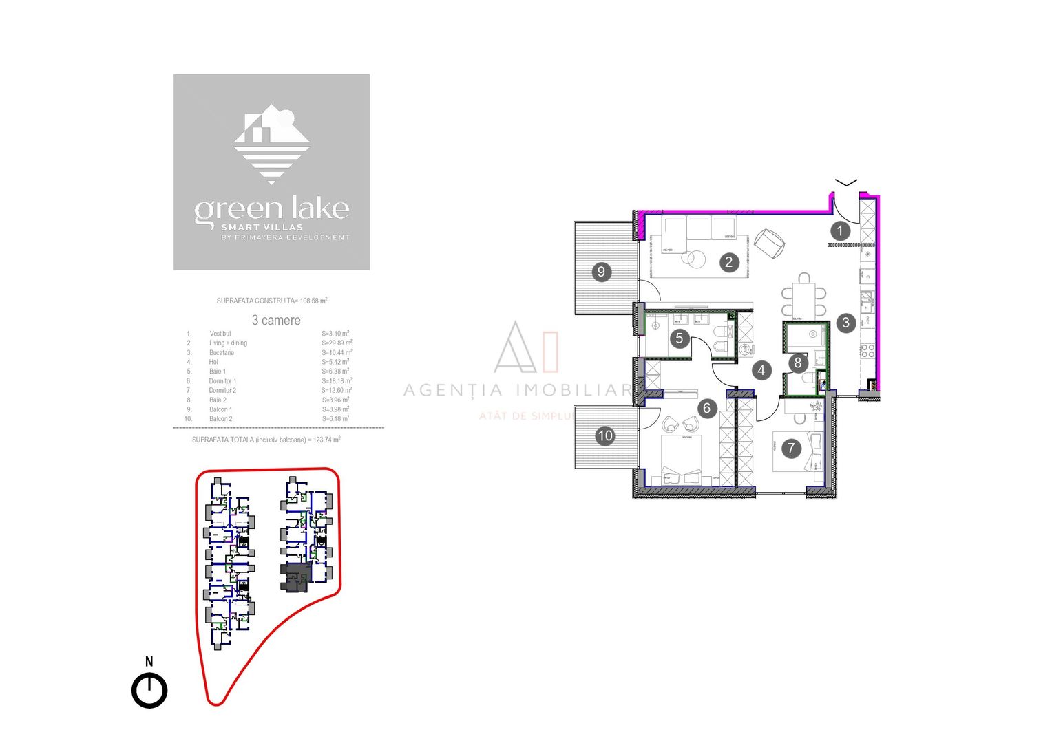 3 Camere 92 MP Finalizat | Baneasa | Green Lake - Poză 11