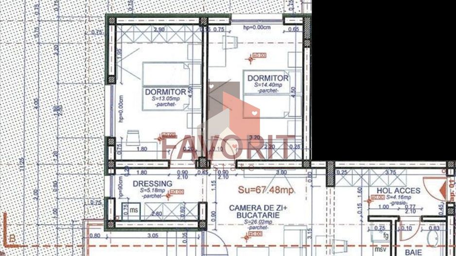 Cu gradina proprie 71mp. . Zona Cora . Finisat la cheie - Poză 11