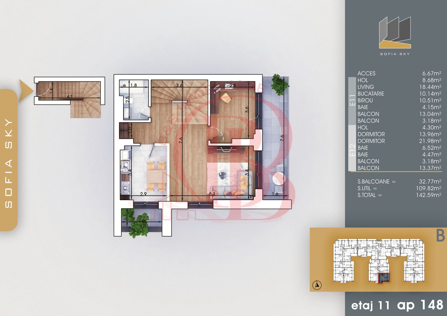 Apartament 4 camere-Duplex Bloc Finalizat Theodor Pallady - Schiță 2