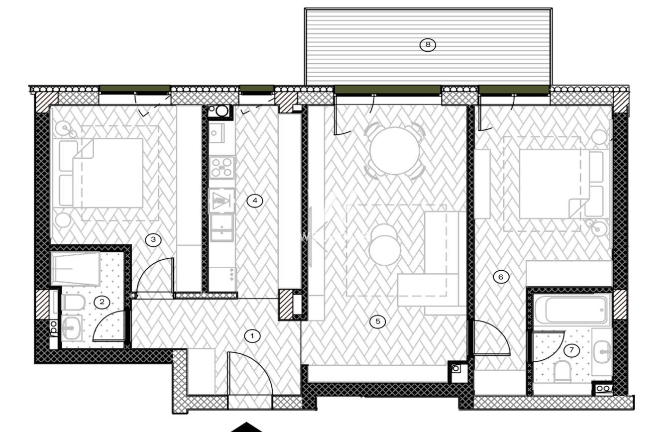 Apartament 3 camere, proiect nou - The Lake Home - Schiță 8