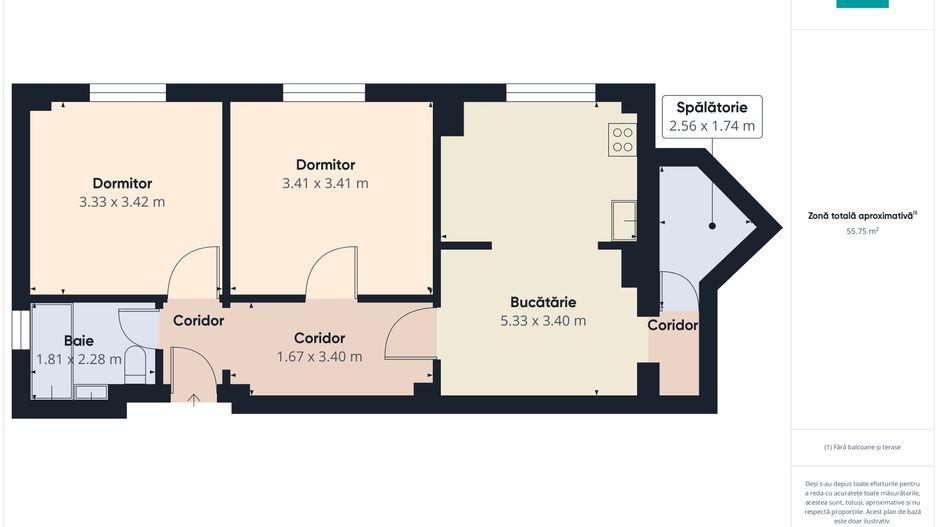 Apartament cu 2 camere decomandat zona Intim - Poză 12